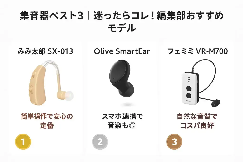 集音器ベスト3|迷ったらコレ!編集部おすすめモデル